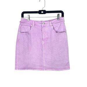 Scotch & Soda Girls Lilac Purple Denim Short Skirt Kids Size 16